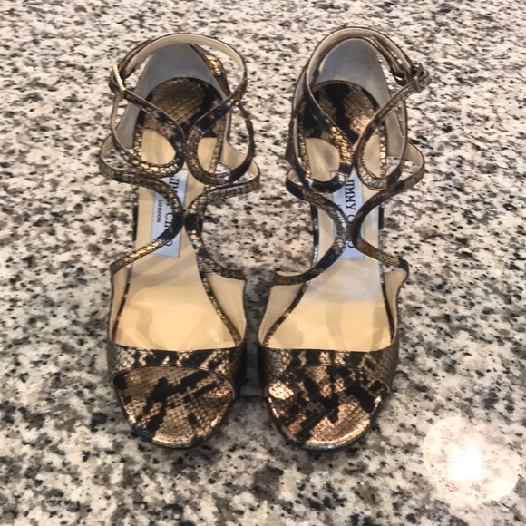 Jimmy Choo Python Lang Sandal - Picture 1 of 8